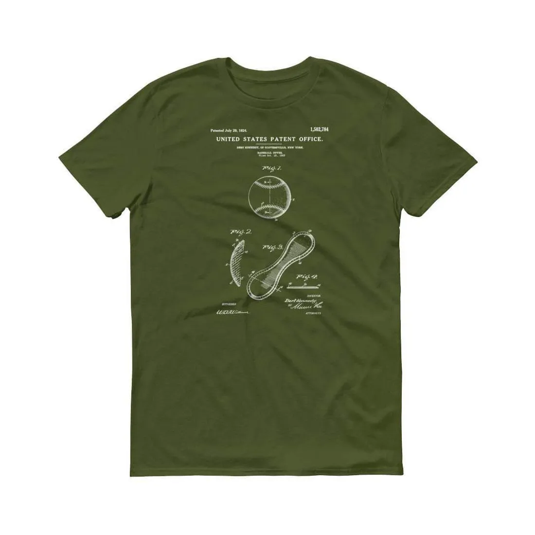 1924 Baseball Patent T-Shirt -Baseball T-Shirt, Baseball Patent, Baseball Fan Gift, Baseball, Baseball Gift, Baseball Fan Shirt