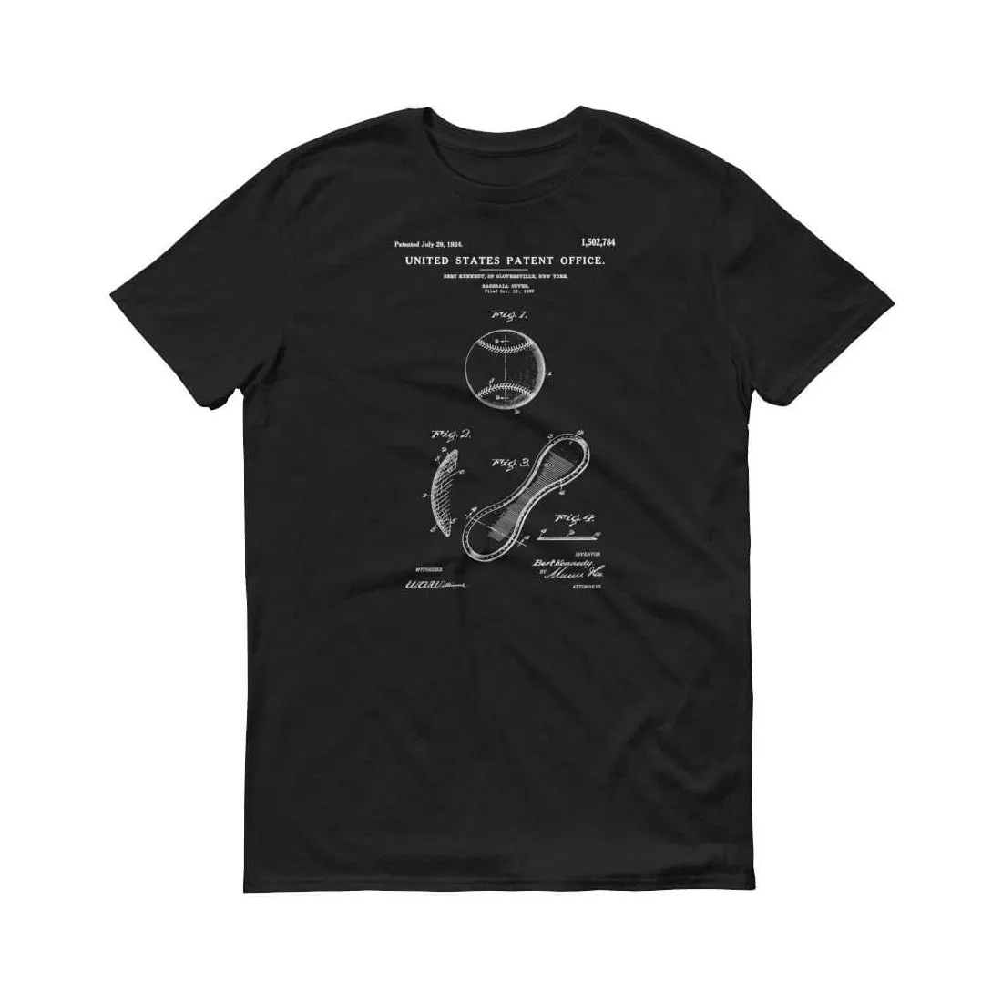 1924 Baseball Patent T-Shirt -Baseball T-Shirt, Baseball Patent, Baseball Fan Gift, Baseball, Baseball Gift, Baseball Fan Shirt