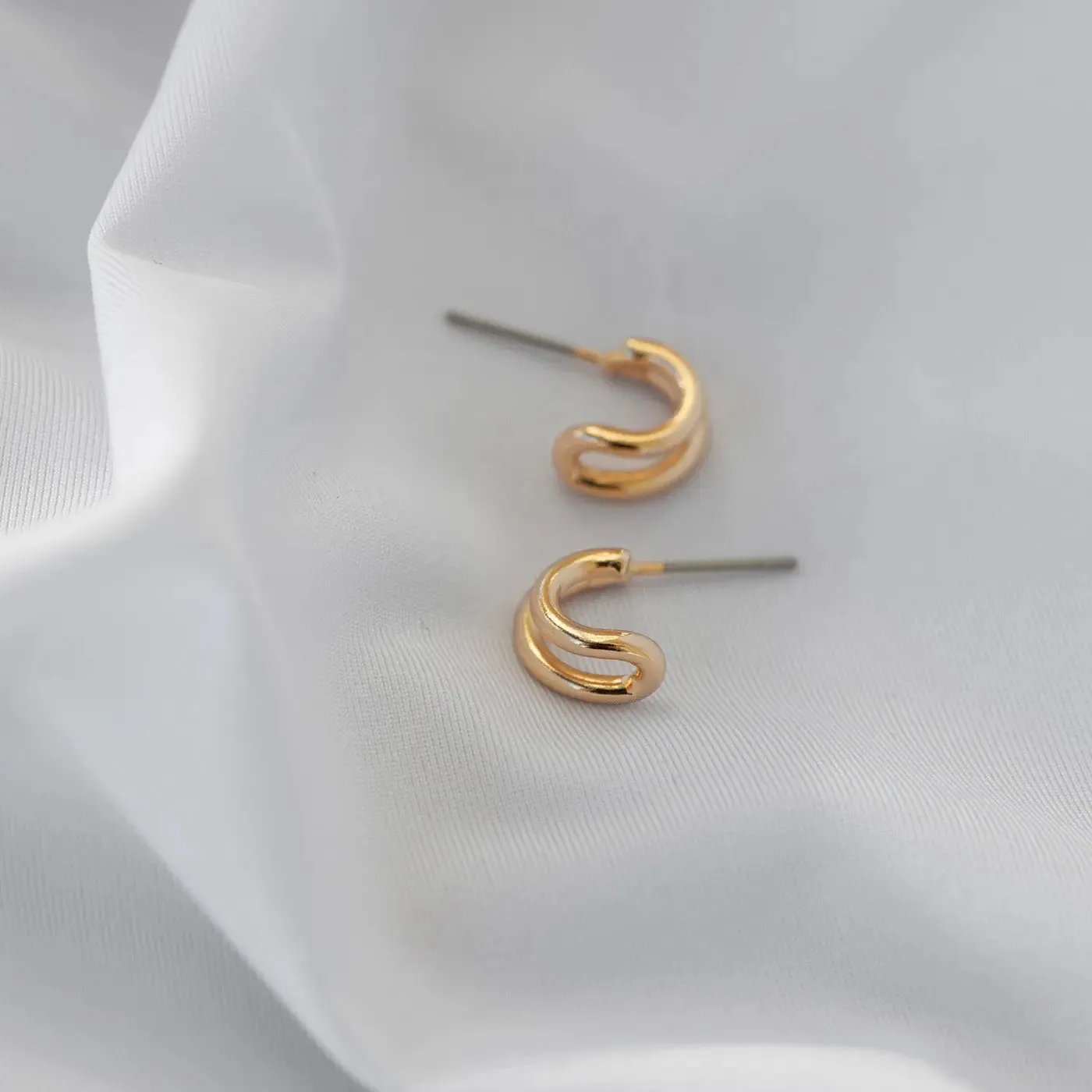 Earrings Stud Two Rings