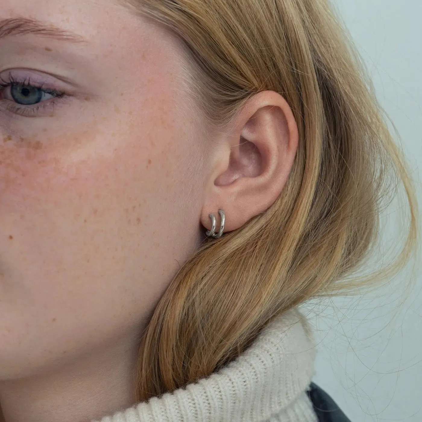 Earrings Stud Two Rings