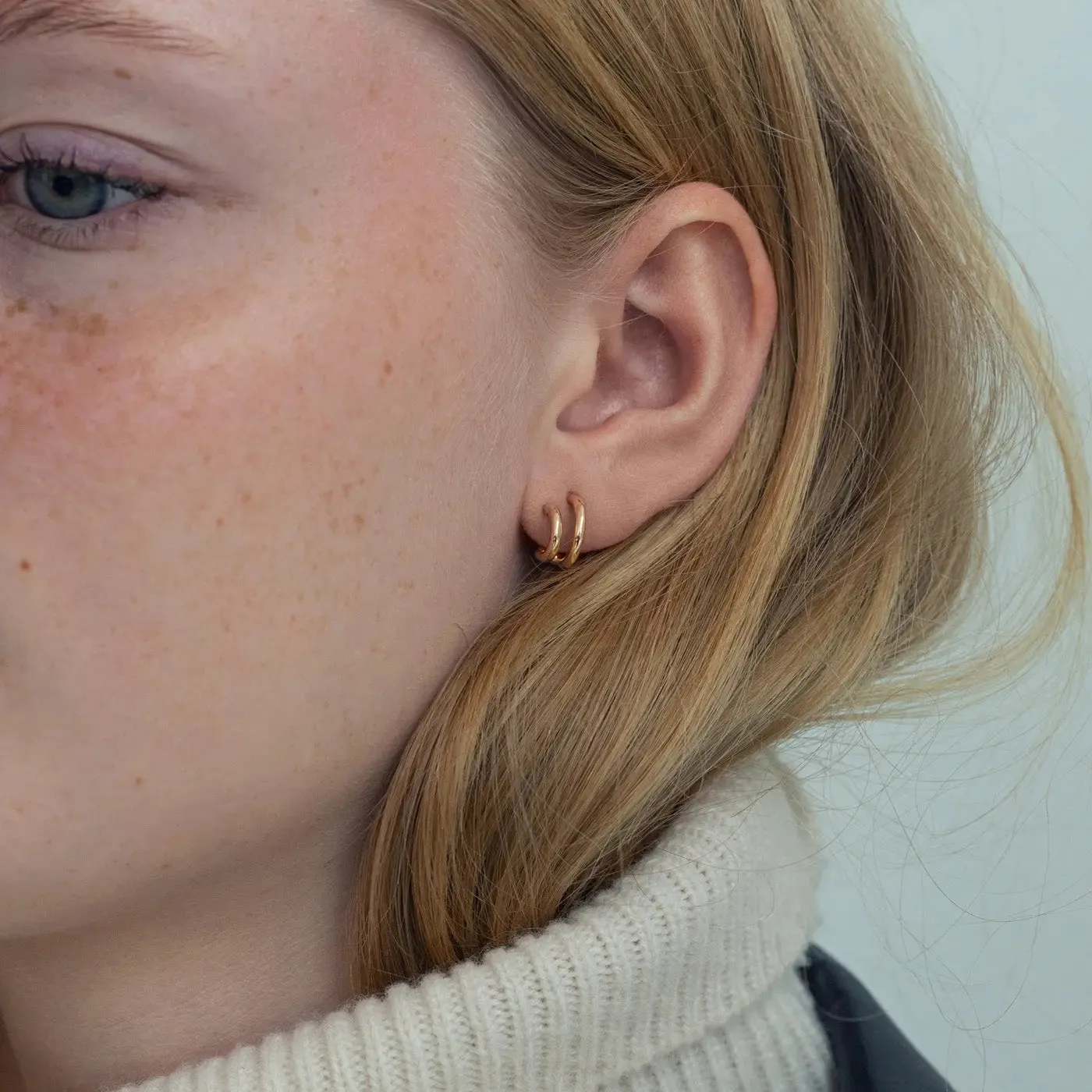 Earrings Stud Two Rings
