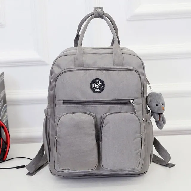 Fashion Woman Backpack Waterproof Nylon