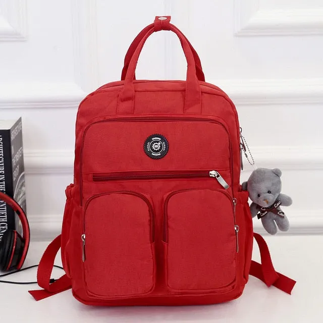 Fashion Woman Backpack Waterproof Nylon