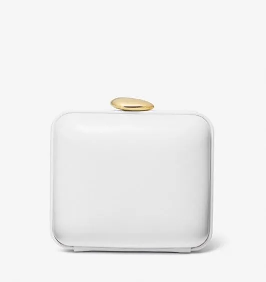 Michael Kors Tina Mini Leather clutch, white
