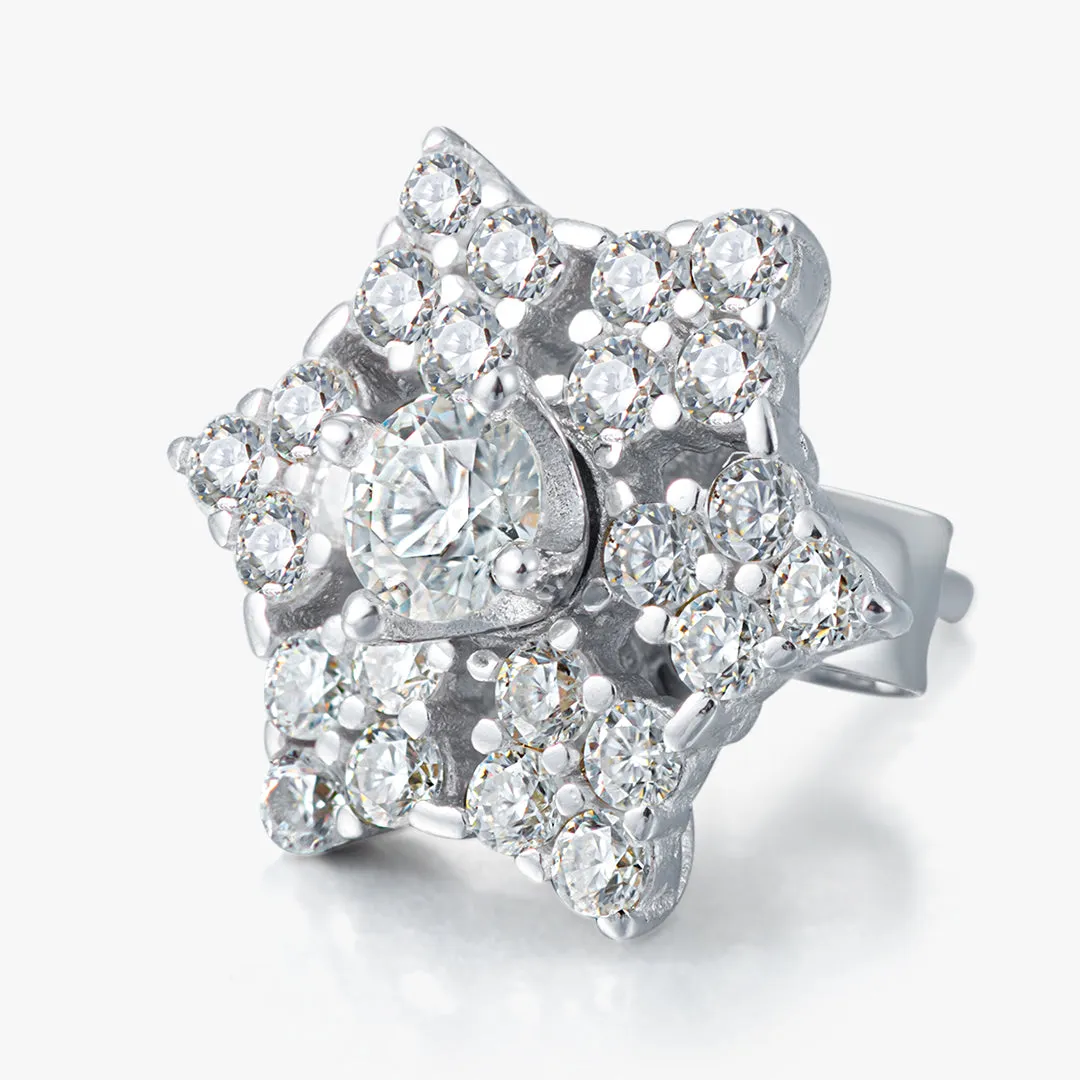 Moissanite S925 Hexagonal Detachable Stud Earrings