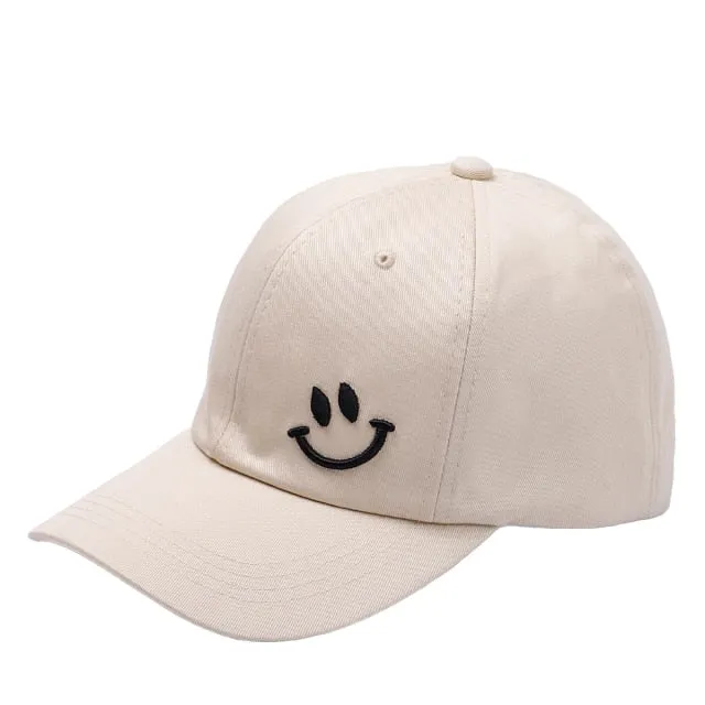 Smiley Embroidery Baseball Cap