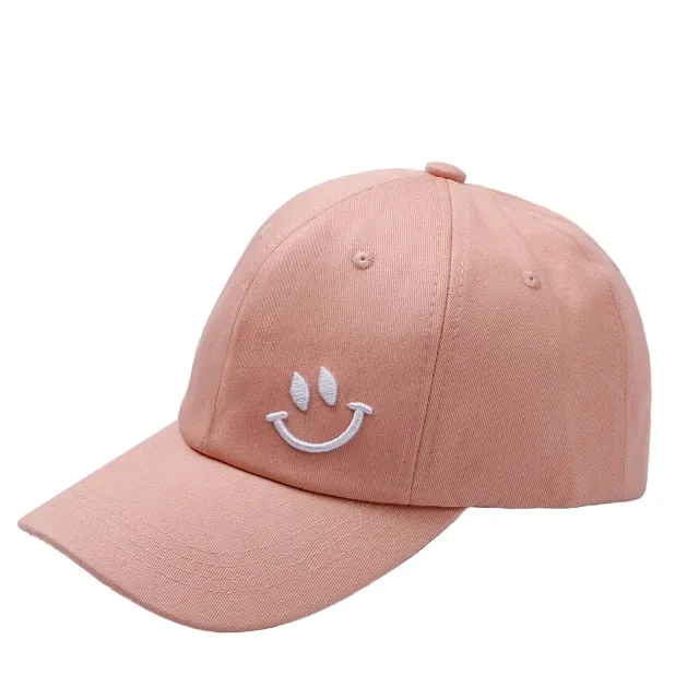 Smiley Embroidery Baseball Cap