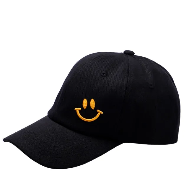 Smiley Embroidery Baseball Cap