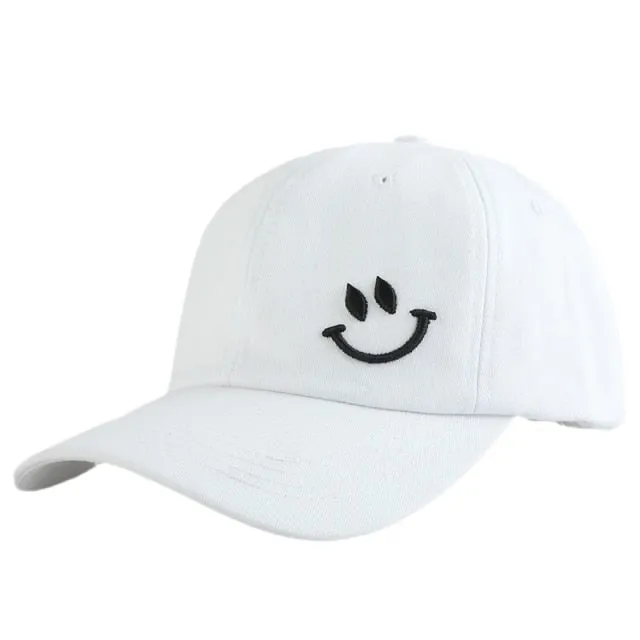 Smiley Embroidery Baseball Cap